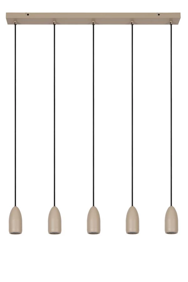 Lucide EVORA - Suspension - Ø 10 cm - 5xGU10 - Taupe - UIT